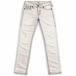 True‎ Religion Julie Super T Skinny Jeans Grey White Black Stitch Womens 26 USA